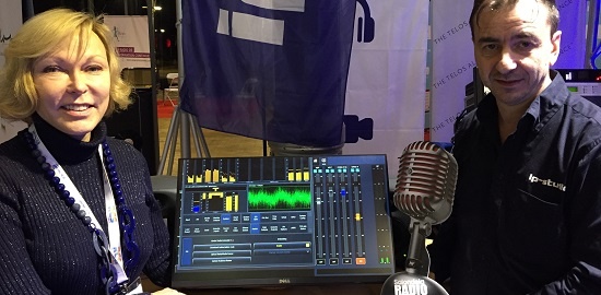 Mary Ann Seidler with Jerome Gahery from IP-Studio at Salon de la Radio