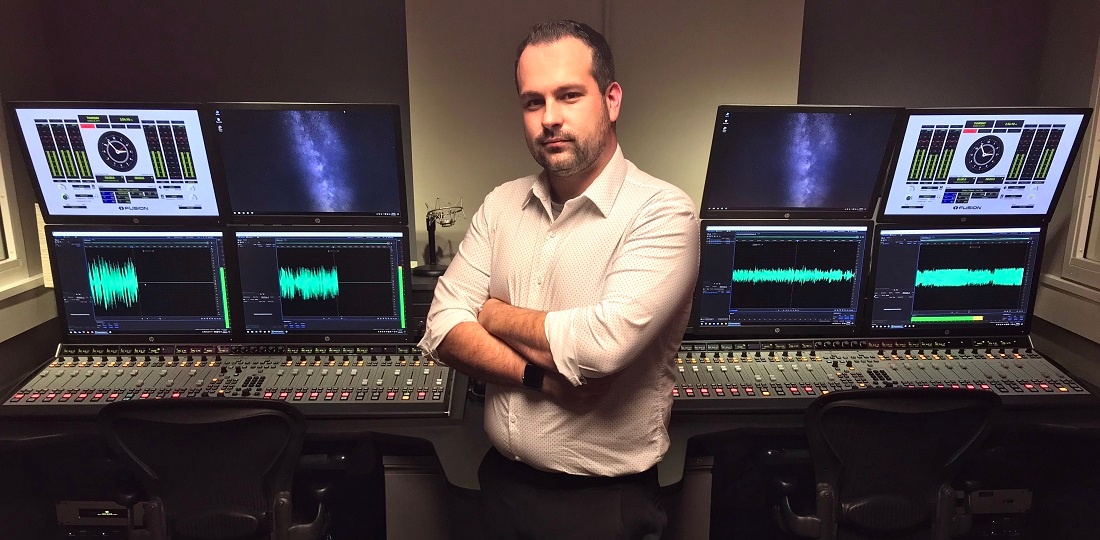 Dom DeLauney with two Fusion consoles