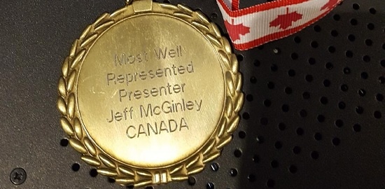 Jeff McGinley's medal from WABE 2017